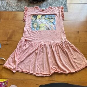 Sailor Moon Pink Kids Dress with Graphic Print Dress